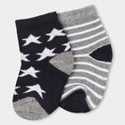 Infants' Socks (Pack of 2), Navy Blue, small