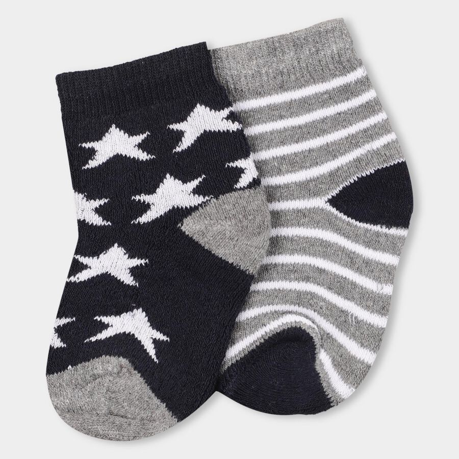 Infants' Socks (Pack of 2), Navy Blue, large