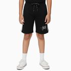 Boys Cotton Blend Bermuda Shorts, काला, small