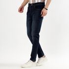 Men's Dark Indigo Skinny Fit Stretchable Jeans, गहरा नीला, small image number null