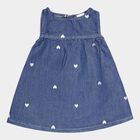 Infants Round Neck Frock, Peach, small image number null