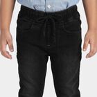 Boys Black Slim Fit Washed Jeans, Black, small