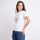 Ladies' Round Neck T-Shirt, सफ़ेद, small