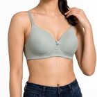 Women's Sage Green Regular T-Shirt Bra, हल्का हरा, small