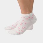 Women's Assorted Regular Fit Heart Print Pack of 3 Socks, Assorted, small