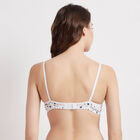 Printed Non-Padded Bra, White, small image number null