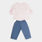 Infants Round Neck Hipster Set, Light Pink, small image number null