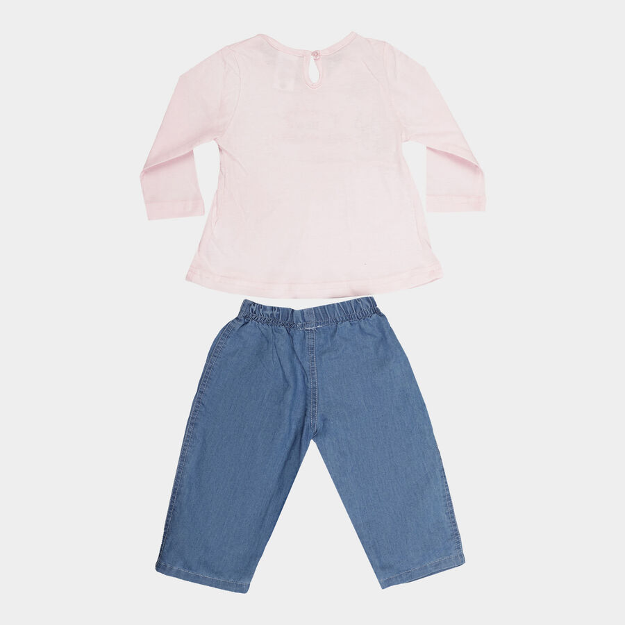 Infants Round Neck Hipster Set, Light Pink, large image number null