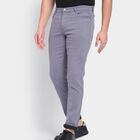 Men's Slim Fit Casual Trousers, गहरा नीला, small image number null