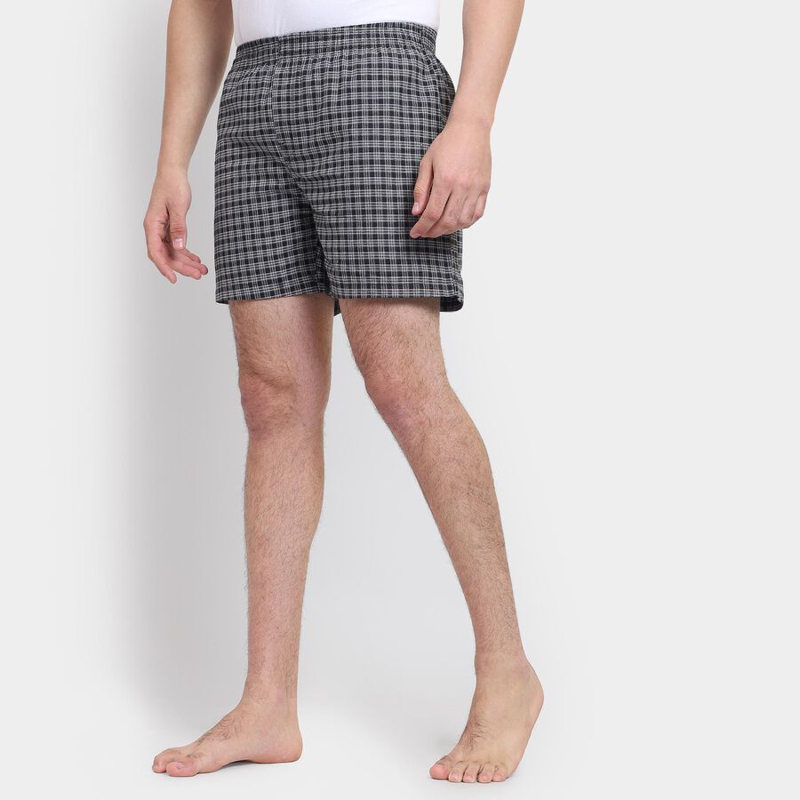 Men's 100% Cotton Boxers , काला, large image number null