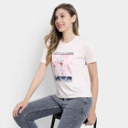 Embellished Round Neck T-Shirt, Pink, small image number null