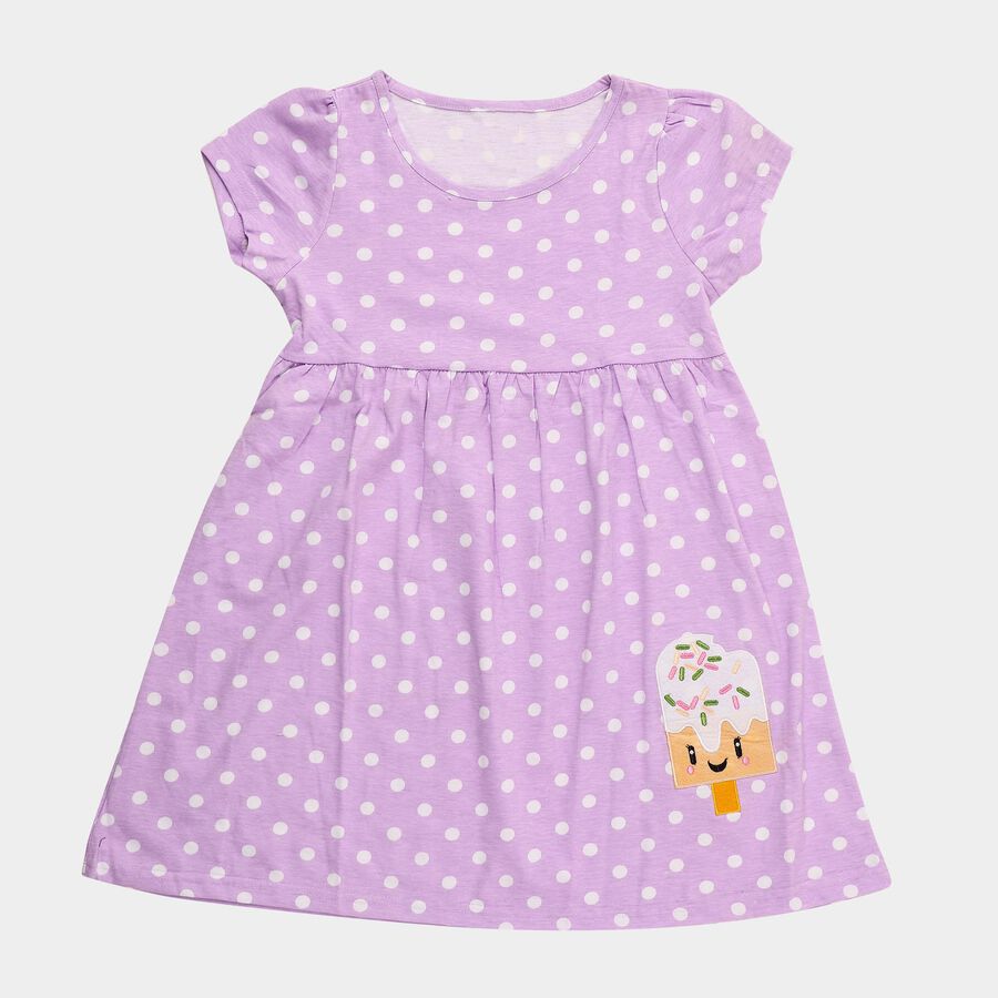 Girls' Frock, लाइलेक, large