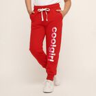 Girls Bright Cherry Red Jogger Style Cool Girl Pyjama, लाल, small image number null