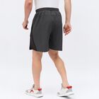 Men's Charcoal Black Regular Fit Mesh Panel Sports Shorts, Dark Grey, small