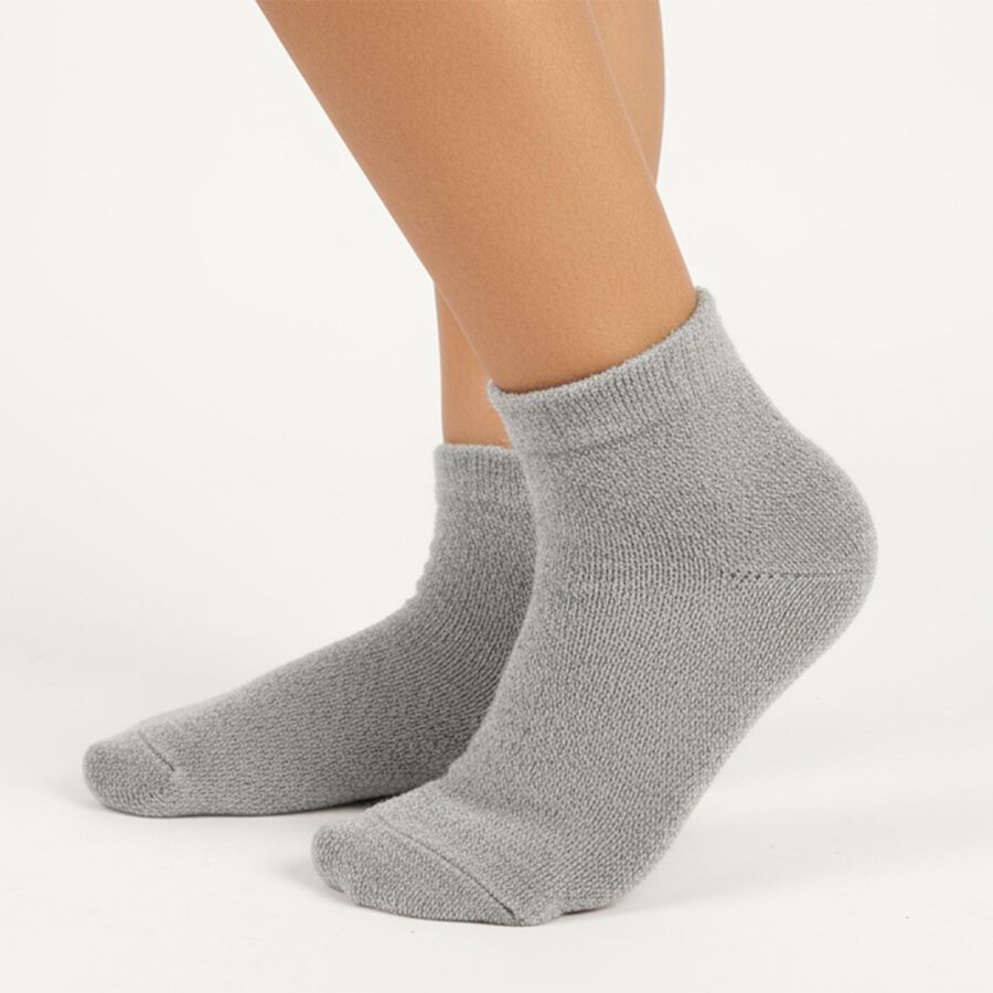 Women's Light Grey Regular Fit Ankle-Length Socks, हल्का ग्रे, large image number null
