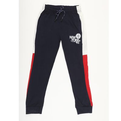Boys' Dark Navy Blue Cotton Blend Graphic Pyjama