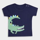 Infants' 100% Cotton T-Shirt , नेवी ब्लू, small