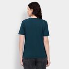 Ladies' Round Neck T-Shirt, गहरा हरा, small