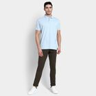 Men's 100% Cotton Collared Half Sleeves T-Shirt, हल्का नीला, small image number null