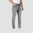 Men's Grey Slim Fit Washed Jeans, हल्का ग्रे, small