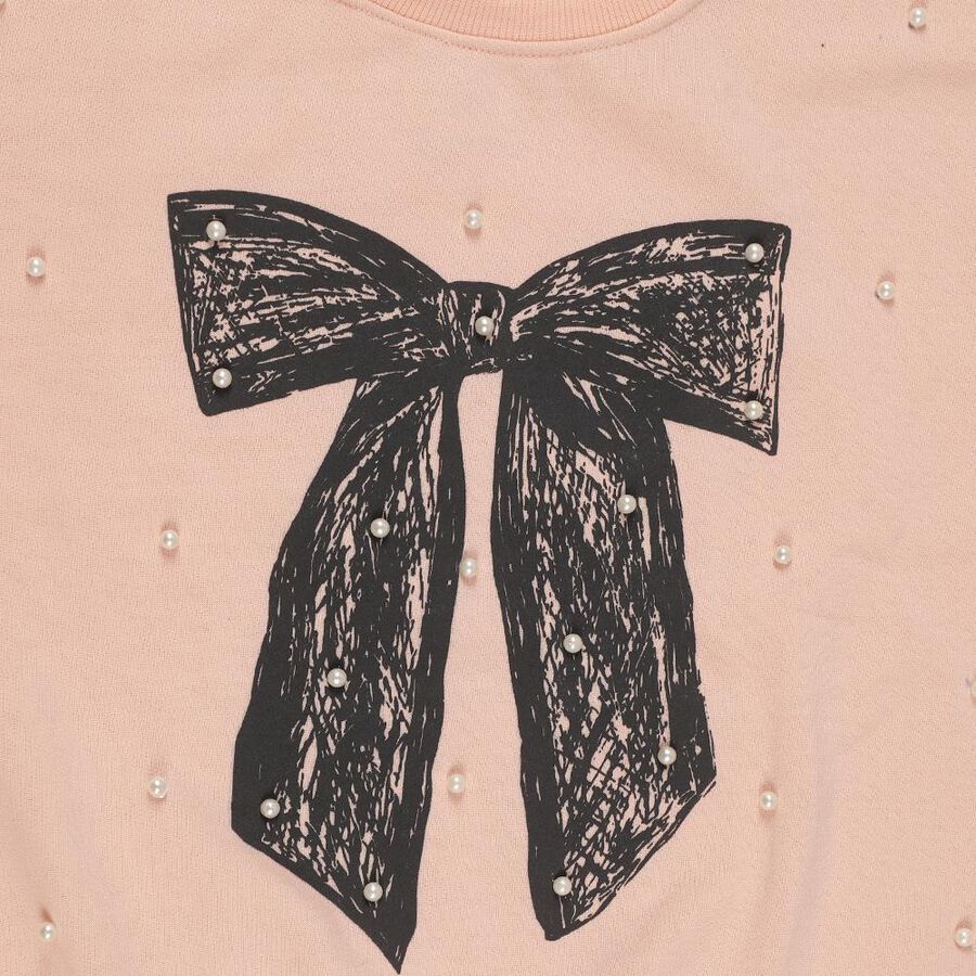 Girls' Sweatshirt, हल्का गुलाबी, large image number null