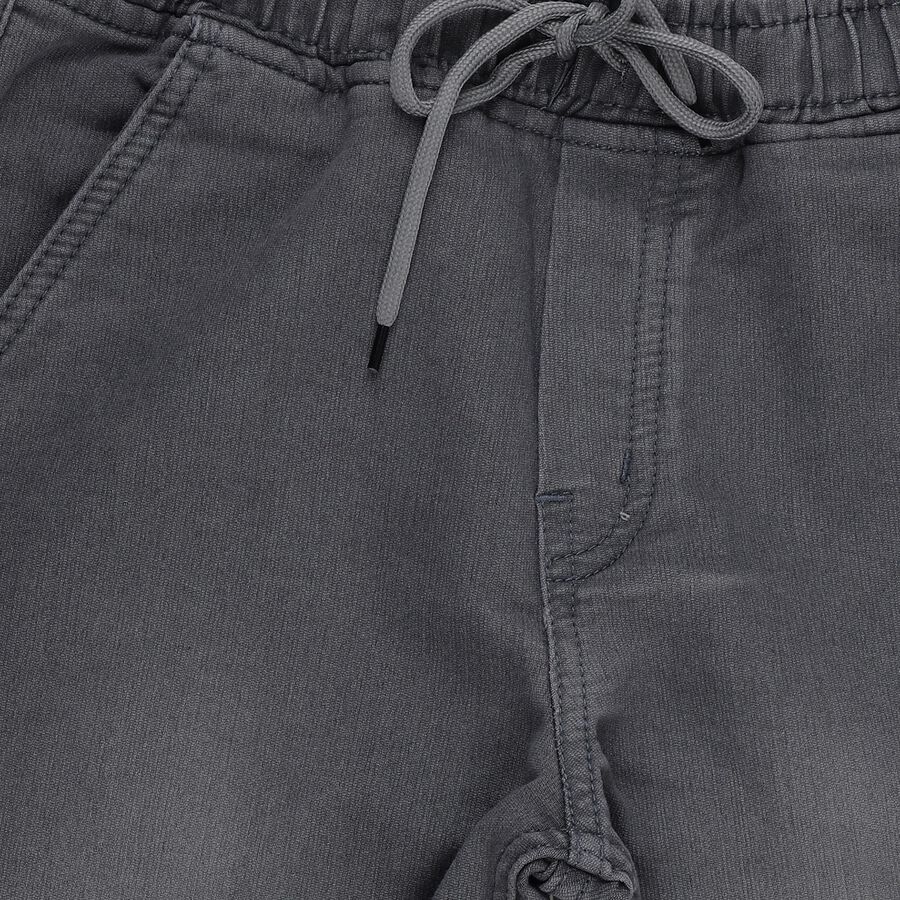 Boys Light Grey Regular Fit Washed Jeans, Light Grey, large