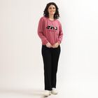 Women's Dusty Rose Pink Crew Neck Casual Sweatshirt, Pink, small image number null