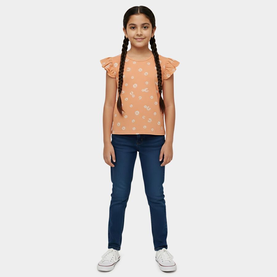 Girls' T-Shirt, मूँगा (कोरल), large