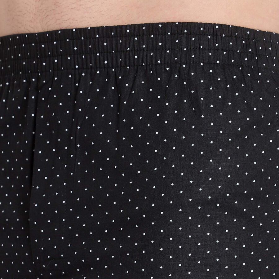 Printed Cotton Boxers, Black, large image number null