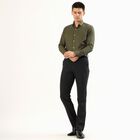 Men's Dark Olive Green Full Sleeve Classic Formal Shirt, गहरा हरा, small image number null