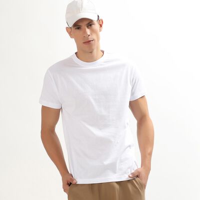 Men's 100% Cotton Round Neck Half Sleeves T-Shirt