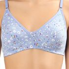 Ladies' 100% Cotton Bra , Light Blue, small image number null