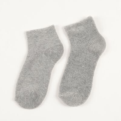 Women's Light Grey Regular Fit Ankle-Length Socks