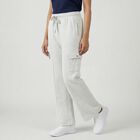 Women's Grey Regular Fit Track Pants, Ecru Melange, small