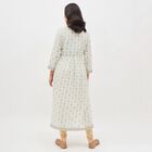 Women's Ivory Round Neck Embroidered Kurta, Off White, small image number null