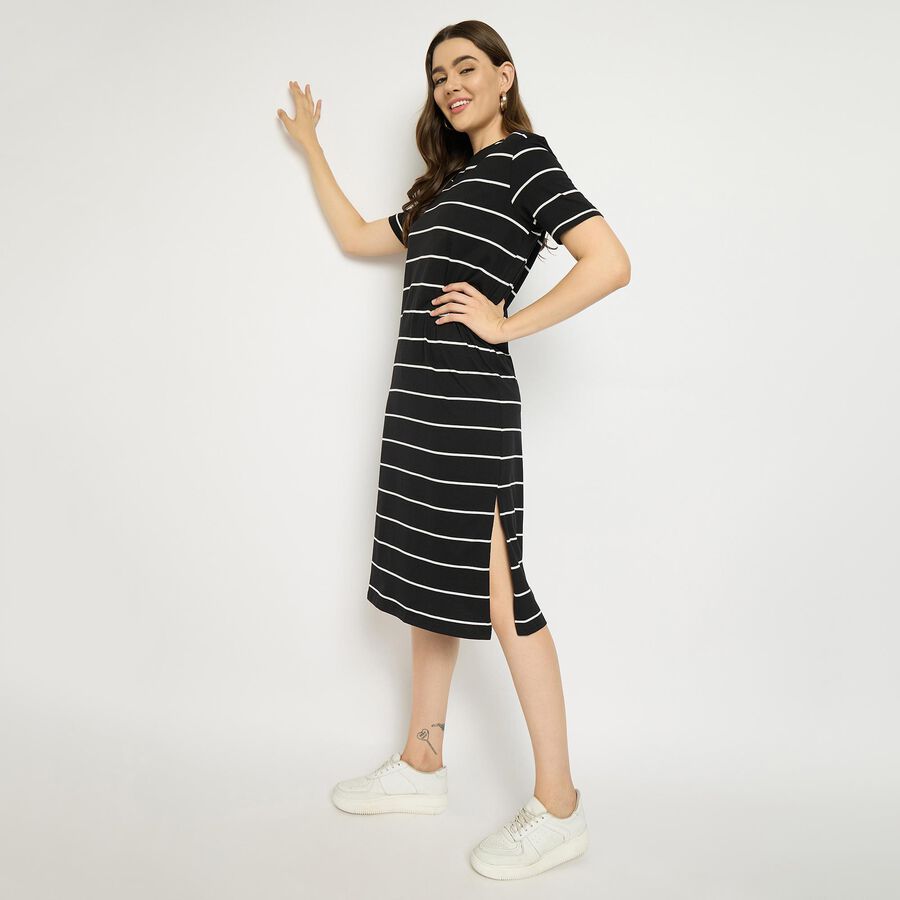 Ladies' Dress, काला, large image number null