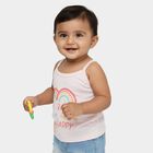 Infants Baby Pink Cotton Round Neck Casual Vest, गुलाबी, small image number null