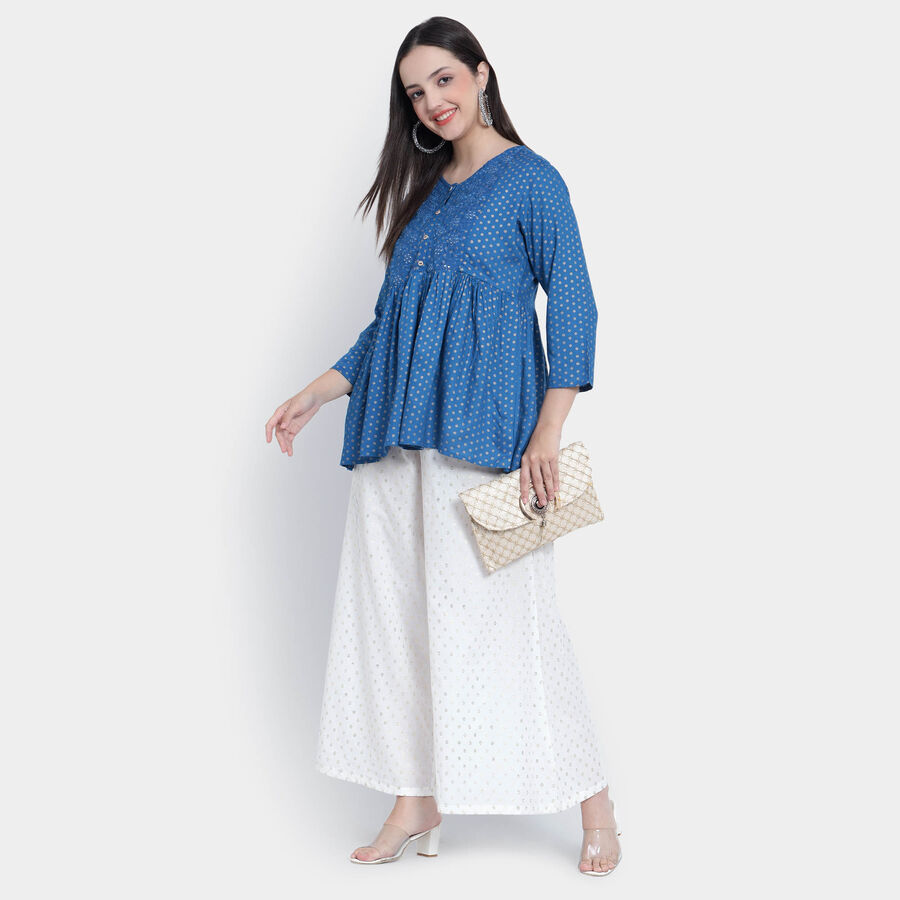 Printed Palazzo, Off White, large image number null