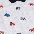 Boys' Half Sleeves T-Shirt, हल्का ग्रे, small