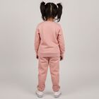 Girls Muted Dusty Pink Round Neck Casual Hipster Set, Light Pink, small image number null