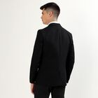 Men's Jet Black Slim Fit Single-Breasted Blazer, Black, small image number null
