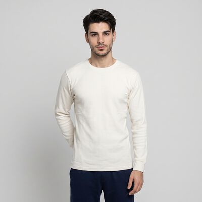 Men's Off White Long Sleeve Thermal