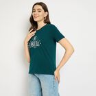 Ladies' Round Neck T-Shirt, Dark Green, small image number null