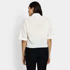 Ladies' 100% Cotton Shirt, ऑफ व्हाइट, small image number null