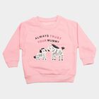 Infants' Pink Round Neck Pullover Sweatshirt, Pink, small