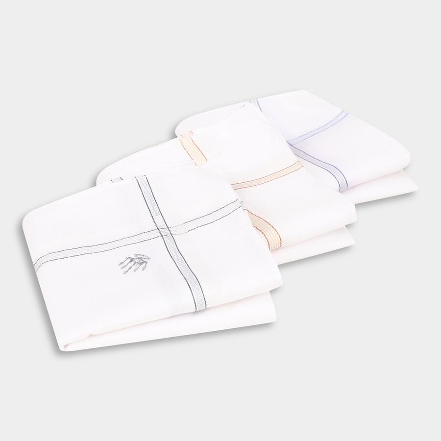 Men's 100% Cotton Hanky , White, large image number null