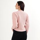 Women's Light Pink V-Neck Casual Pullover, हल्का गुलाबी, small image number null