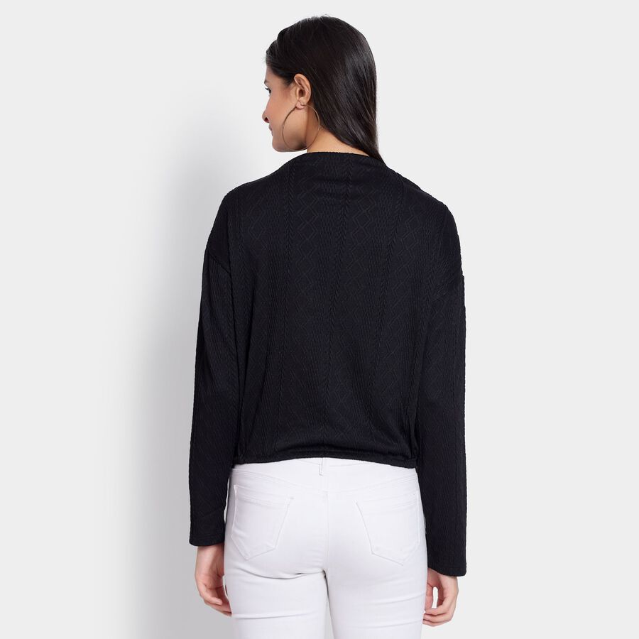 Ladies'  Crop  Top, Black, large image number null