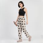 Women's Grey Heart Printed Pyjama, हल्का ग्रे, small