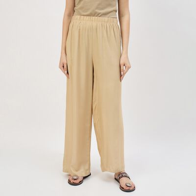 Women's Solid Regular Fit Minimalist Palazzos